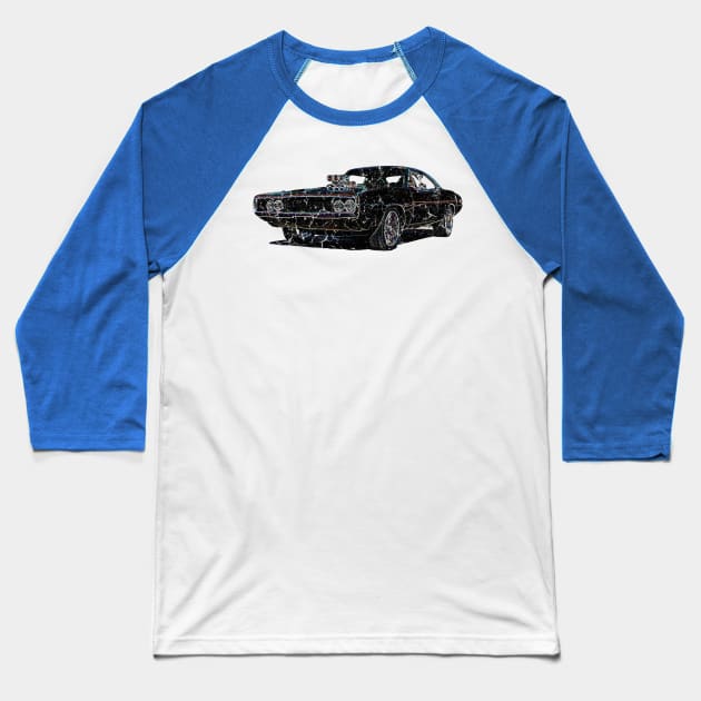 muscle car dom toretto Baseball T-Shirt by Solutionoriginal